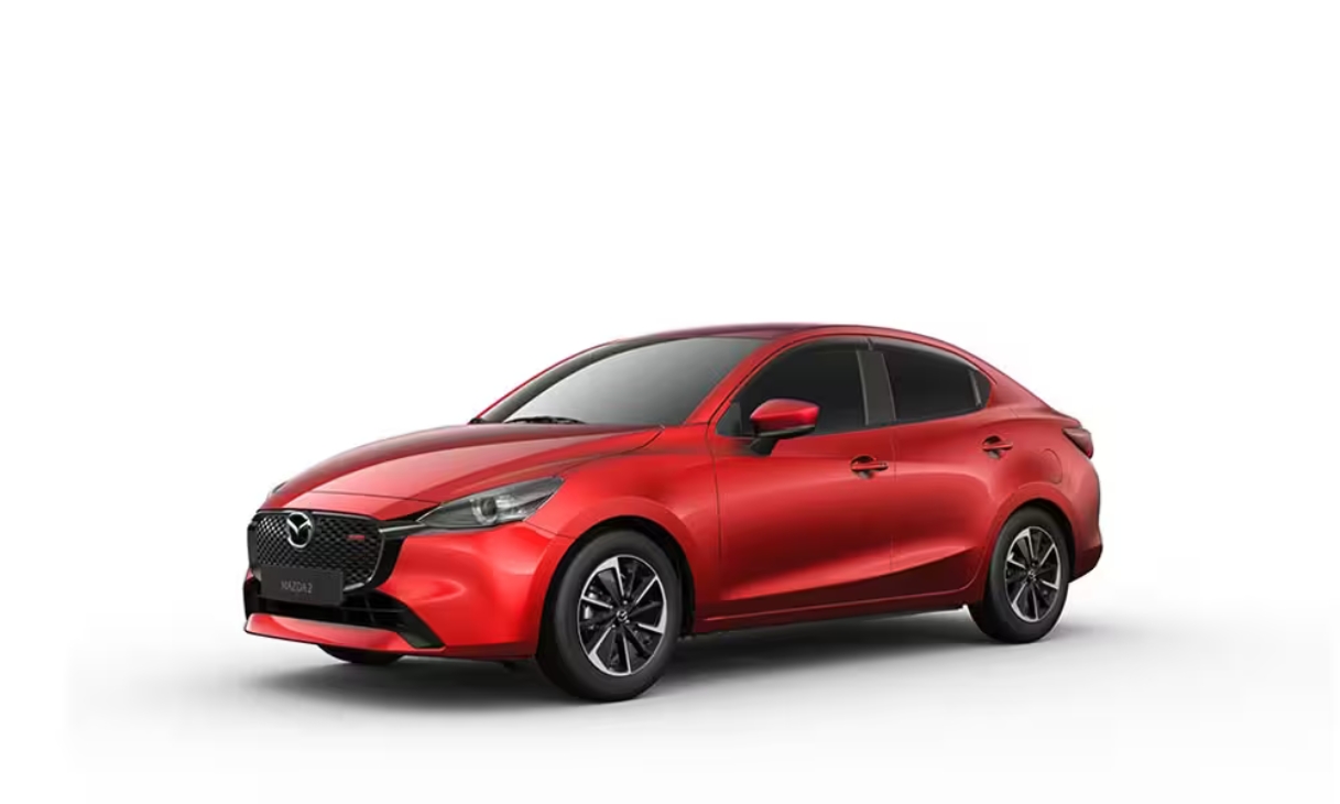 Mazda 2 Sedan 2025 màu đỏ, giá từ 418 - 494 triệu, phù hợp người mới bắt đầu